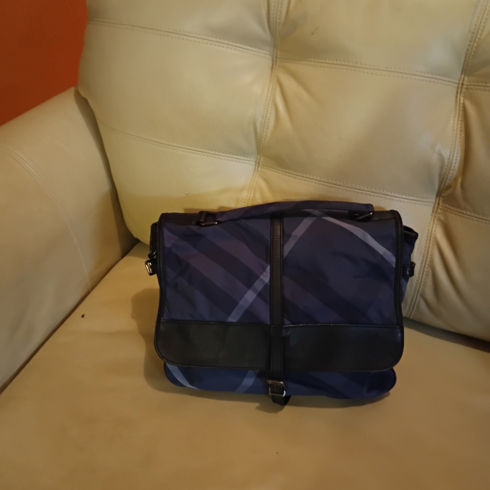 Burberry Navy and Black Messenger Bag
